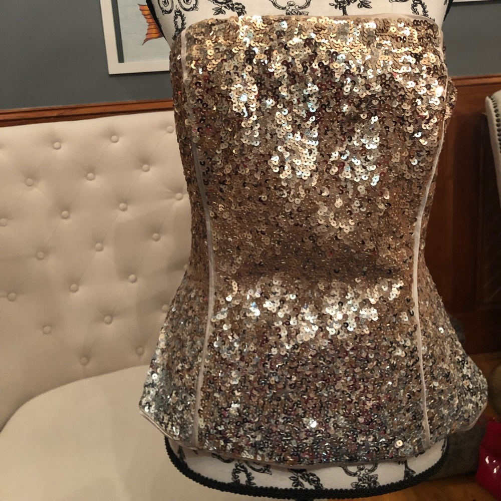 Sequined corset top